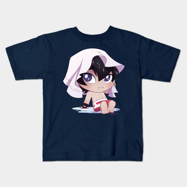 Pool Keith Chibi Kids T-Shirt by mishydraws